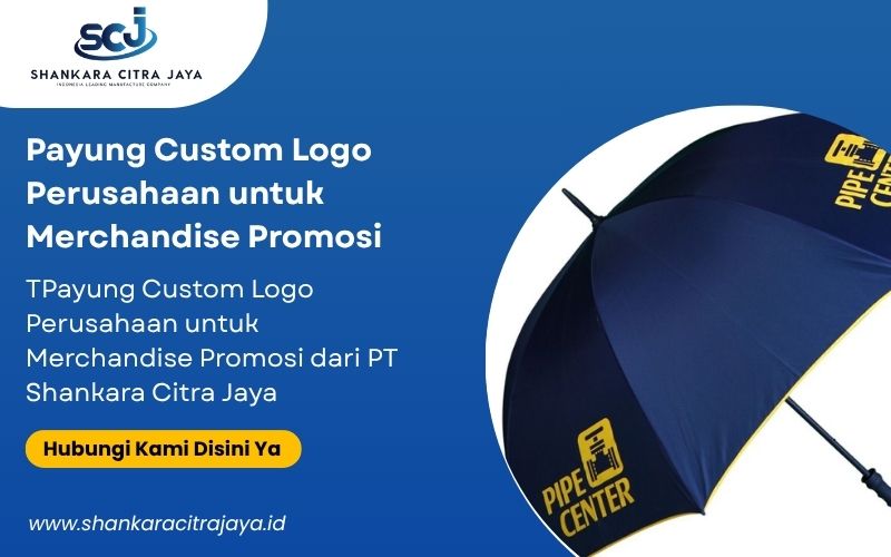 Payung Custom Logo Perusahaan untuk Merchandise Promosi